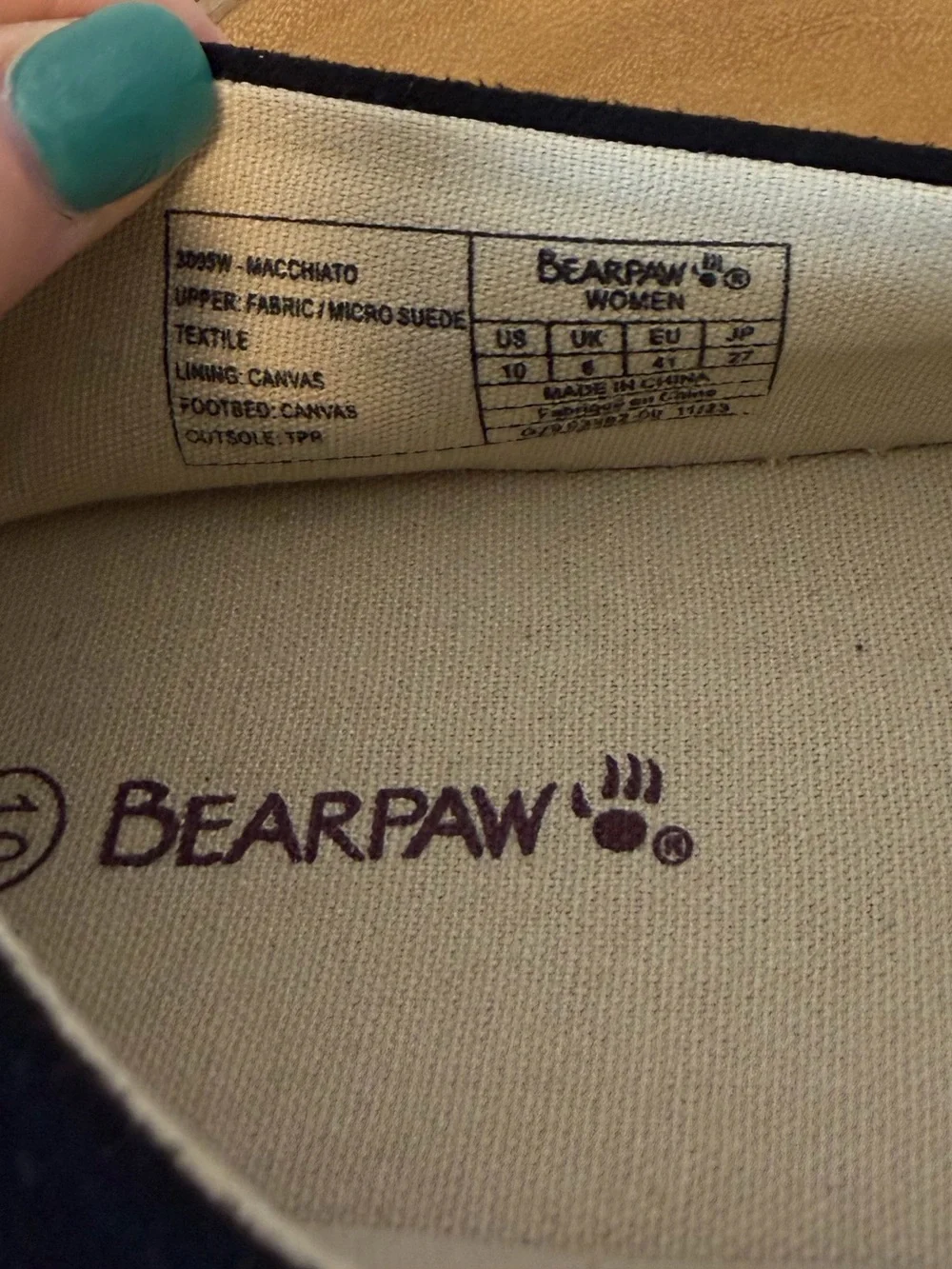 BearPaw Macchiato Black Woven Espadrille Slip-On Flats Round Toe Women’s Size 10